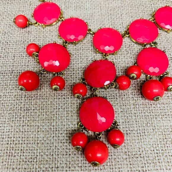 J Crew VTG Pink Gold Bubble Necklace - Picture 2 of 3